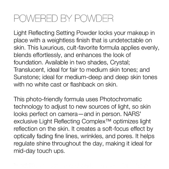 NARS Light Reflecting Loose Setting Powder TRANSLUCENT CRYSTAL 1410 - Picture 13 of 13